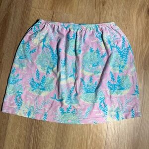 Vintage Lilly Pulitzer Mermaid Nautical‎ Pink and Blue Mini Skirt Women’s Size M